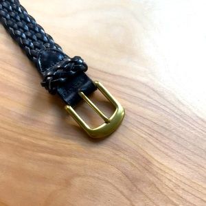 Vintage Black Braided Belt
